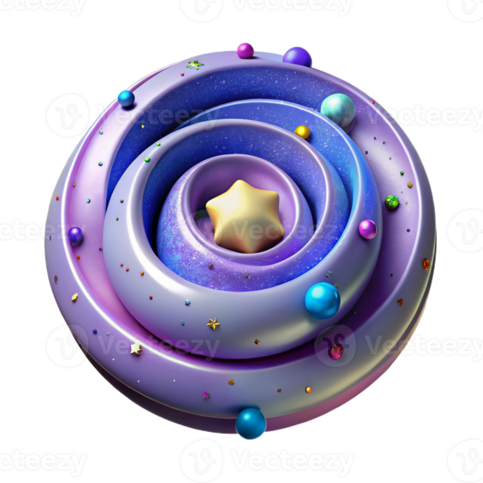 elegant classic Spiral Galaxy Structure with Stars Cutout for Educational Purposes high quality png