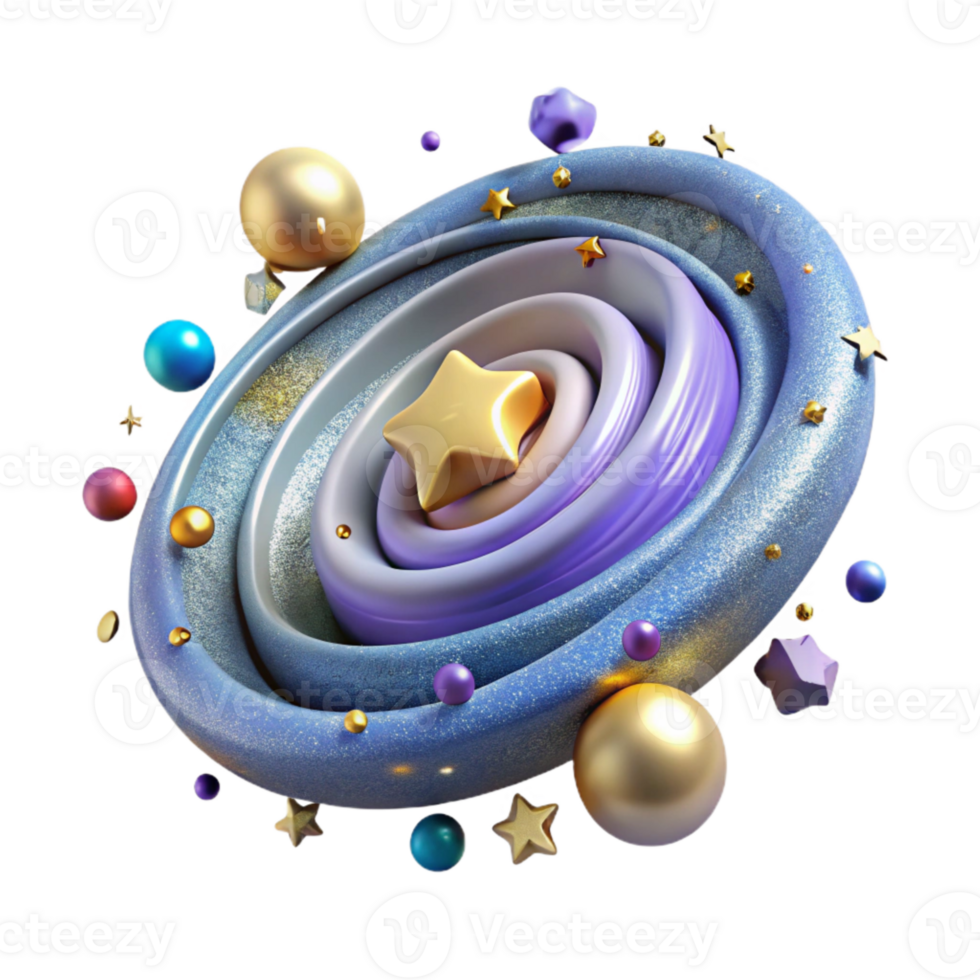 magnificent modern Spiral Galaxy Structure with Stars Cutout for Educational Purposes original png