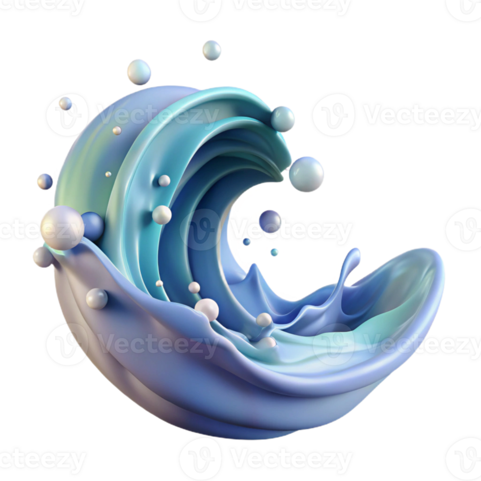 extraordinary minimalist Splashing Water Wave Isolated for Summer Projects professional png