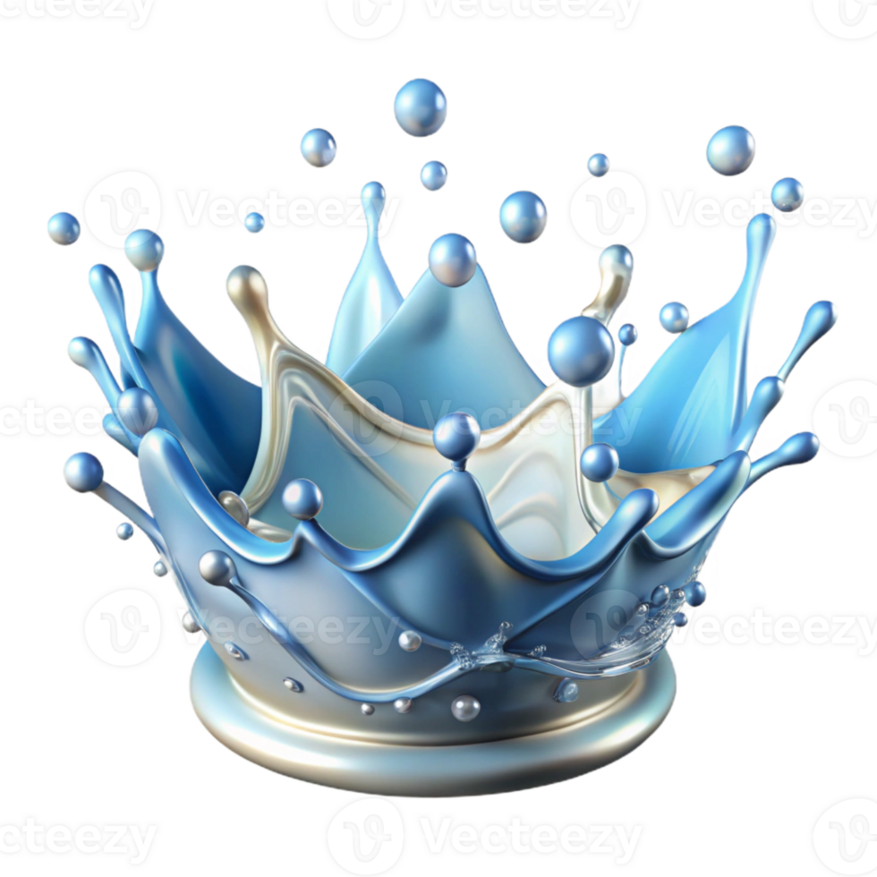 wonderful traditional Splashing Water Crown Transparent for Summer Graphics png