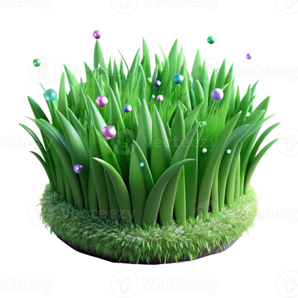 elegant traditional Spring Green Grass Texture Isolated for Nature Scenes premium png