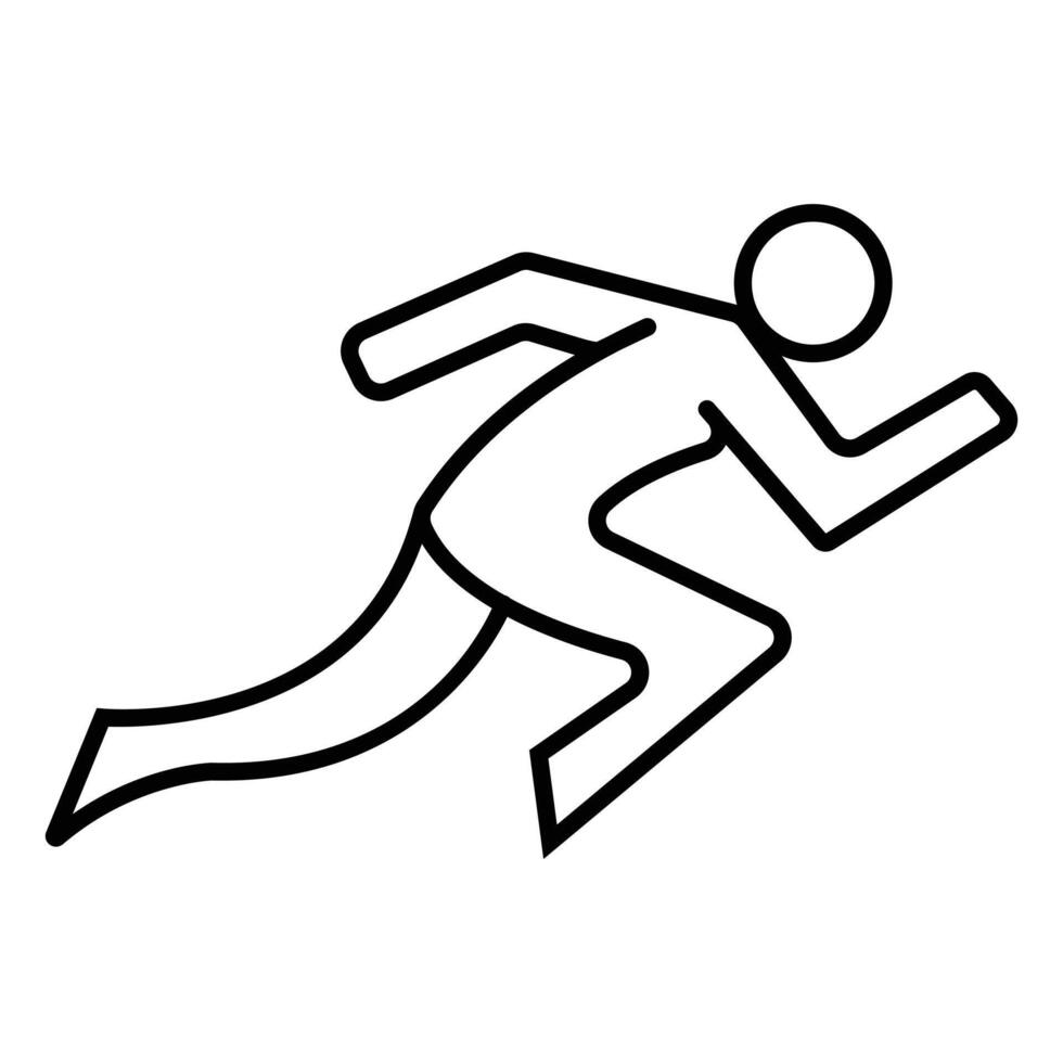 Running Icon silhouette vector