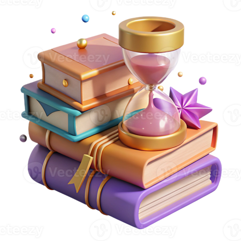 magnificent abstract Stack of Books and Globe Transparent for Global Education high quality png