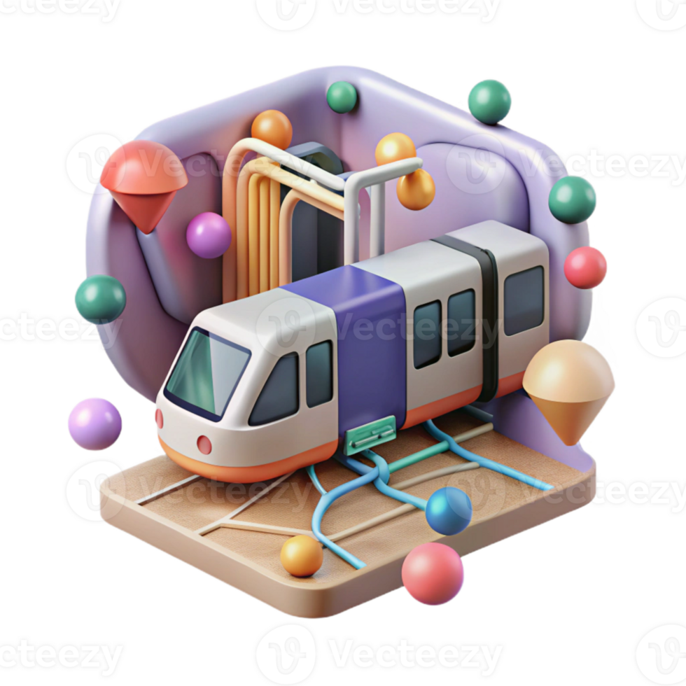 stunning abstract Subway Map with Multimodal Transportation Integration Cutout for Seamless Connectivity high resolution png