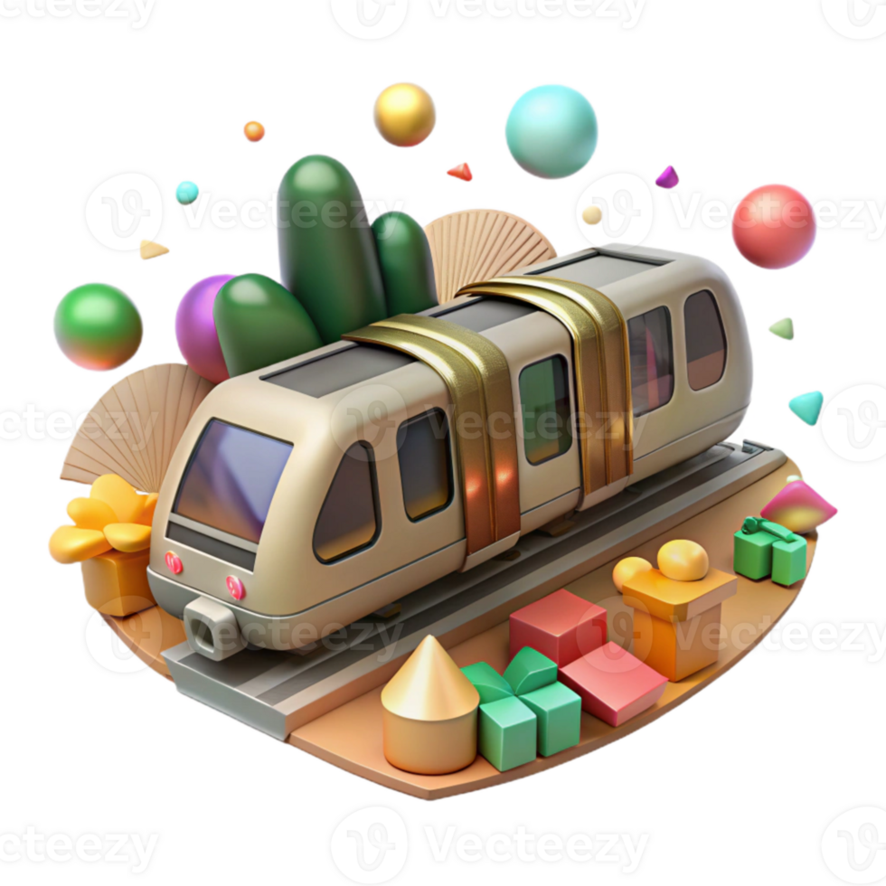 vibrant vintage Subway Train Underground Isolated for City Commute high quality png