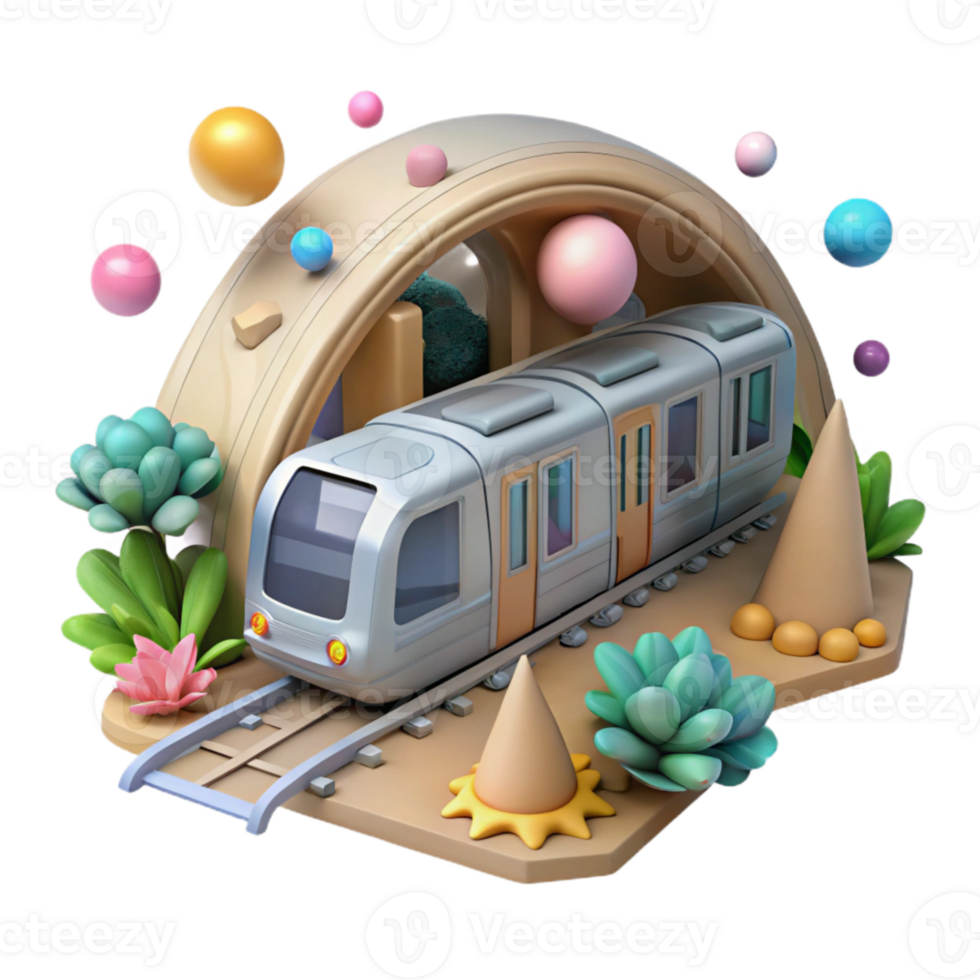 extraordinary traditional Subway Train Underground Isolated for City Commute detailed png