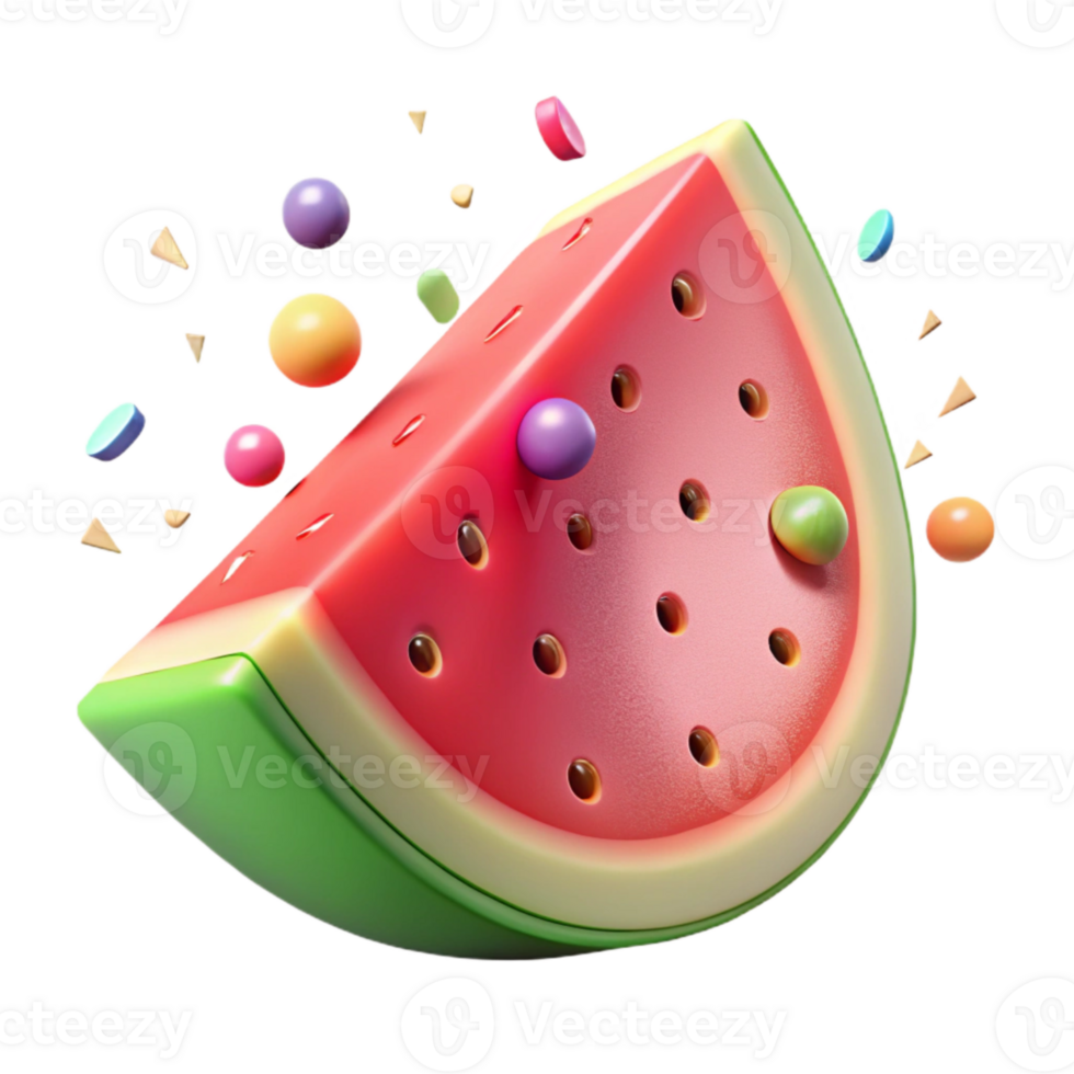 extraordinary traditional Summer Watermelon Slice Cutout for Refreshing Graphics professional png