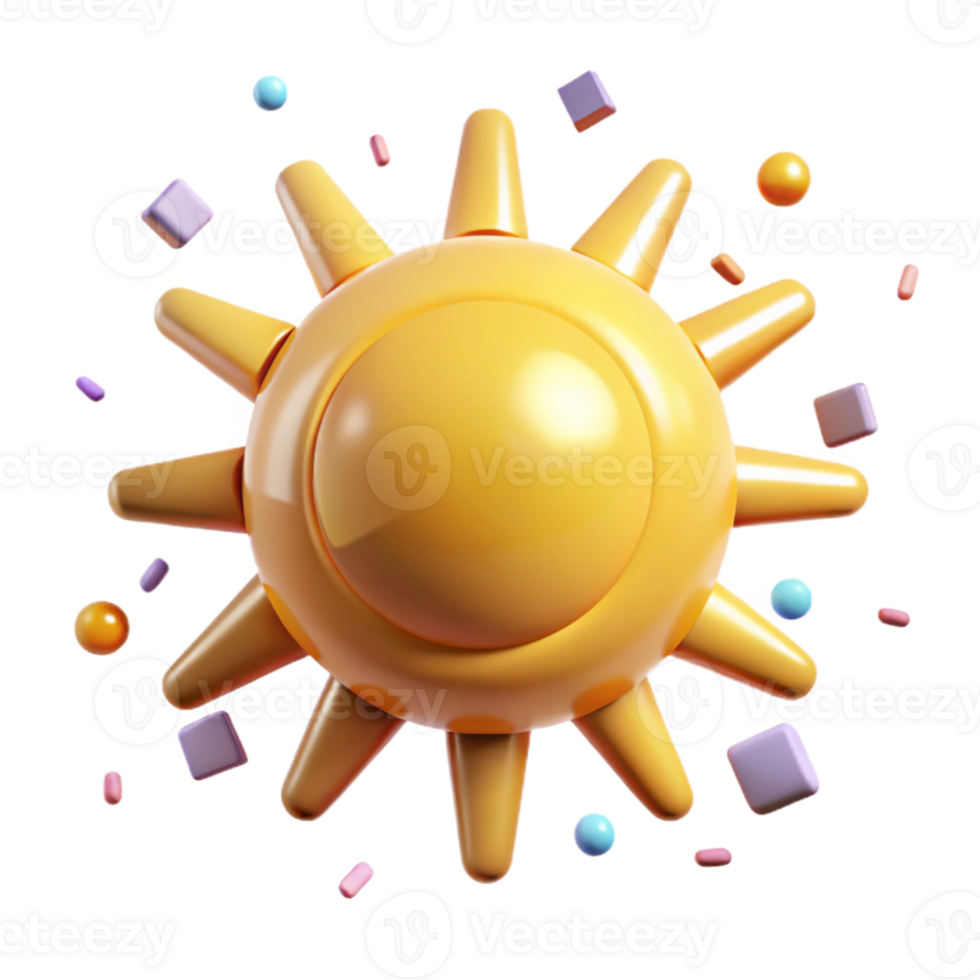 magnificent rustic Sun with Rays Icon Cutout for Summertime Vibes premium png