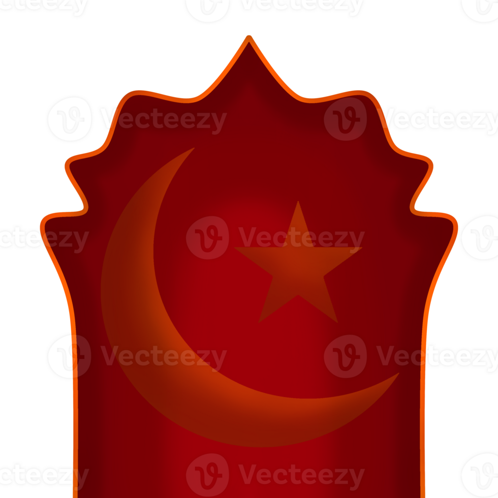 The crescent and star flag png