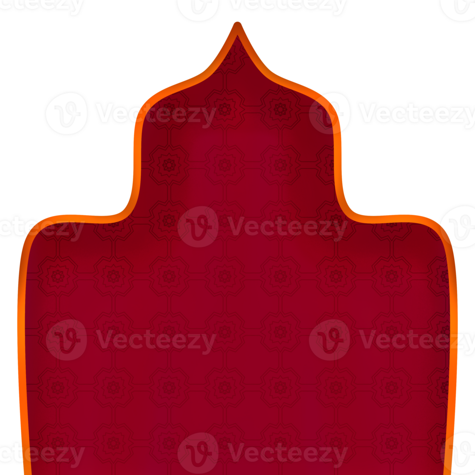 A red and orange patterned wall with a red and orange border png