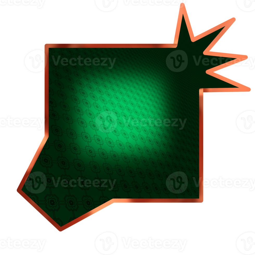 A green and orange square with a starburst png
