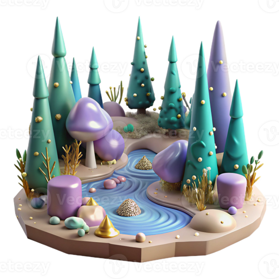 vibrant rustic Swamp with Cypress Trees Cutout for Bayou Scenes png