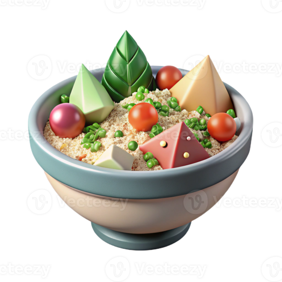 beautiful rustic Tabbouleh Salad Isolated for Mediterranean Food Menu high resolution png