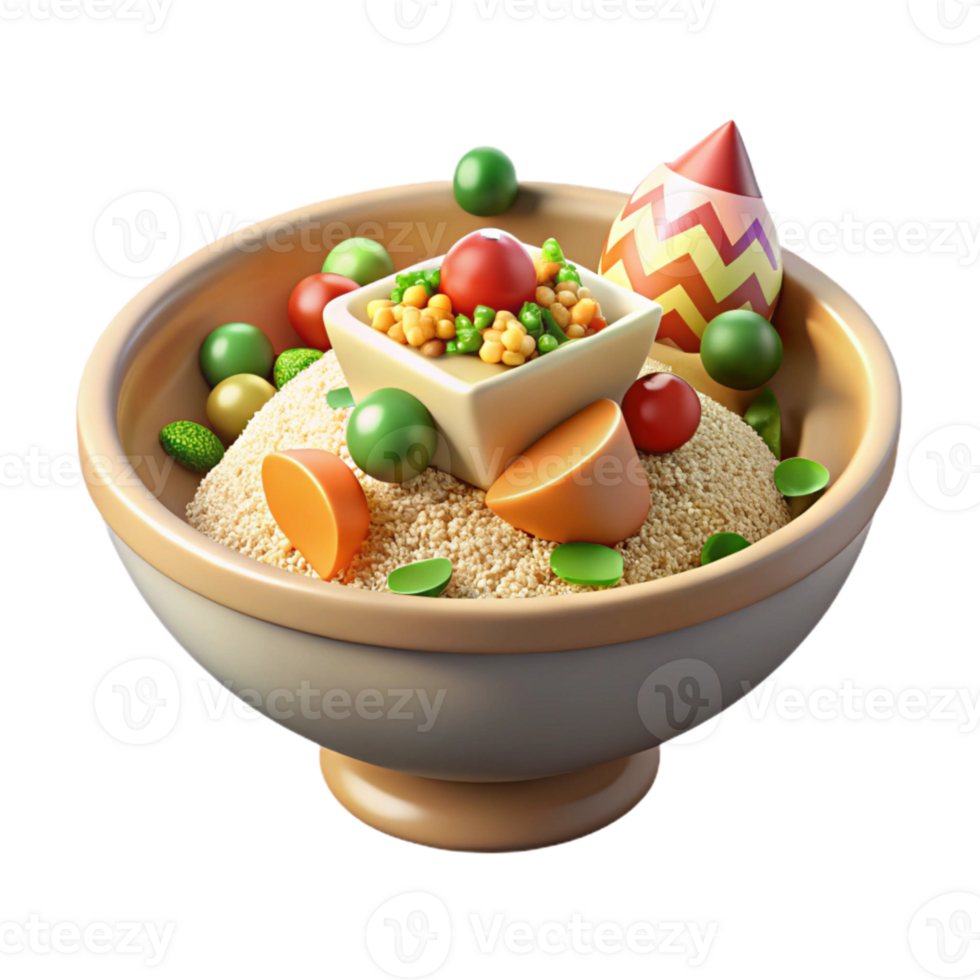 beautiful contemporary Tabbouleh Salad Isolated for Mediterranean Food Menu professional png