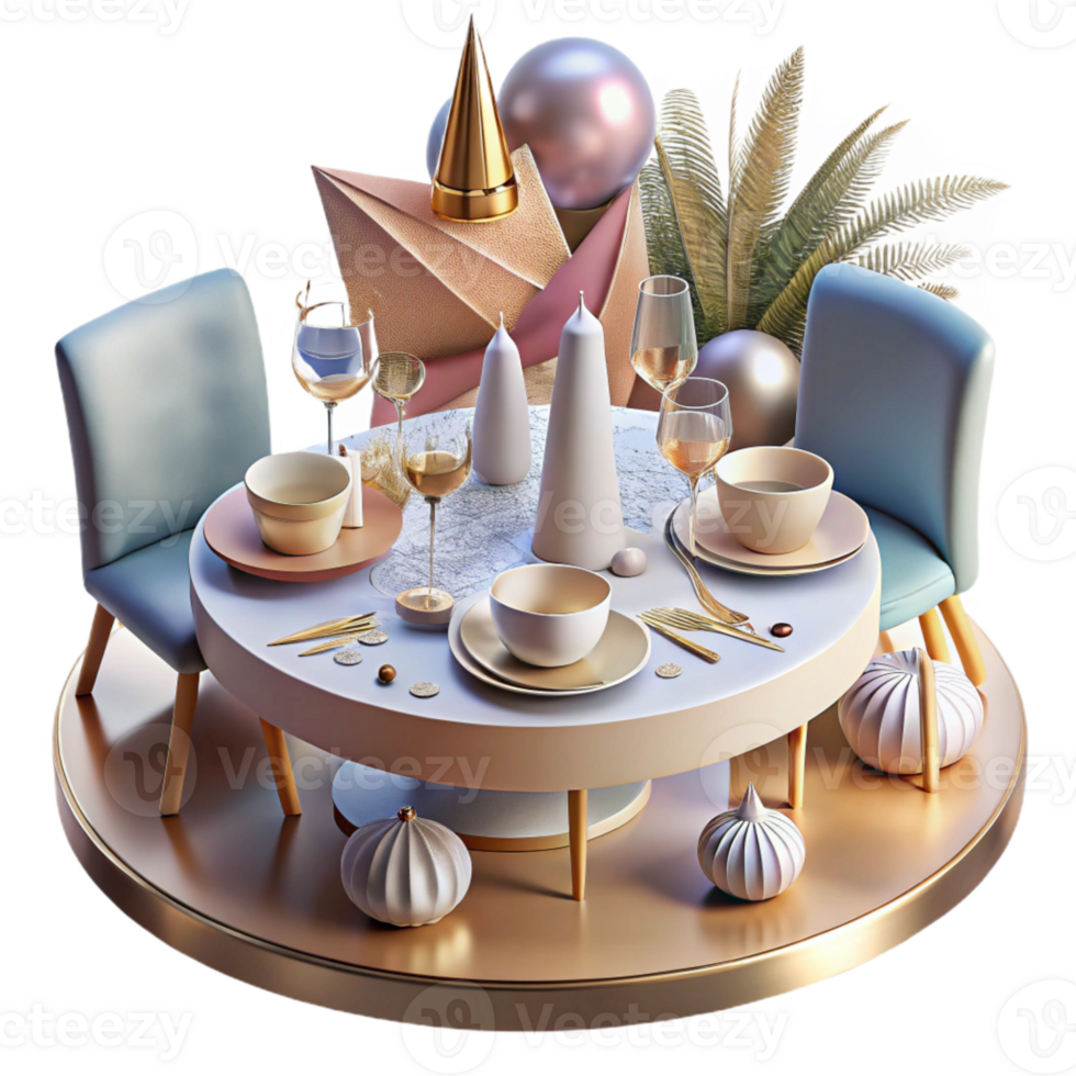 vibrant rustic Table Setting Dining Arrangement Transparent for Restaurant Graphics authentic png