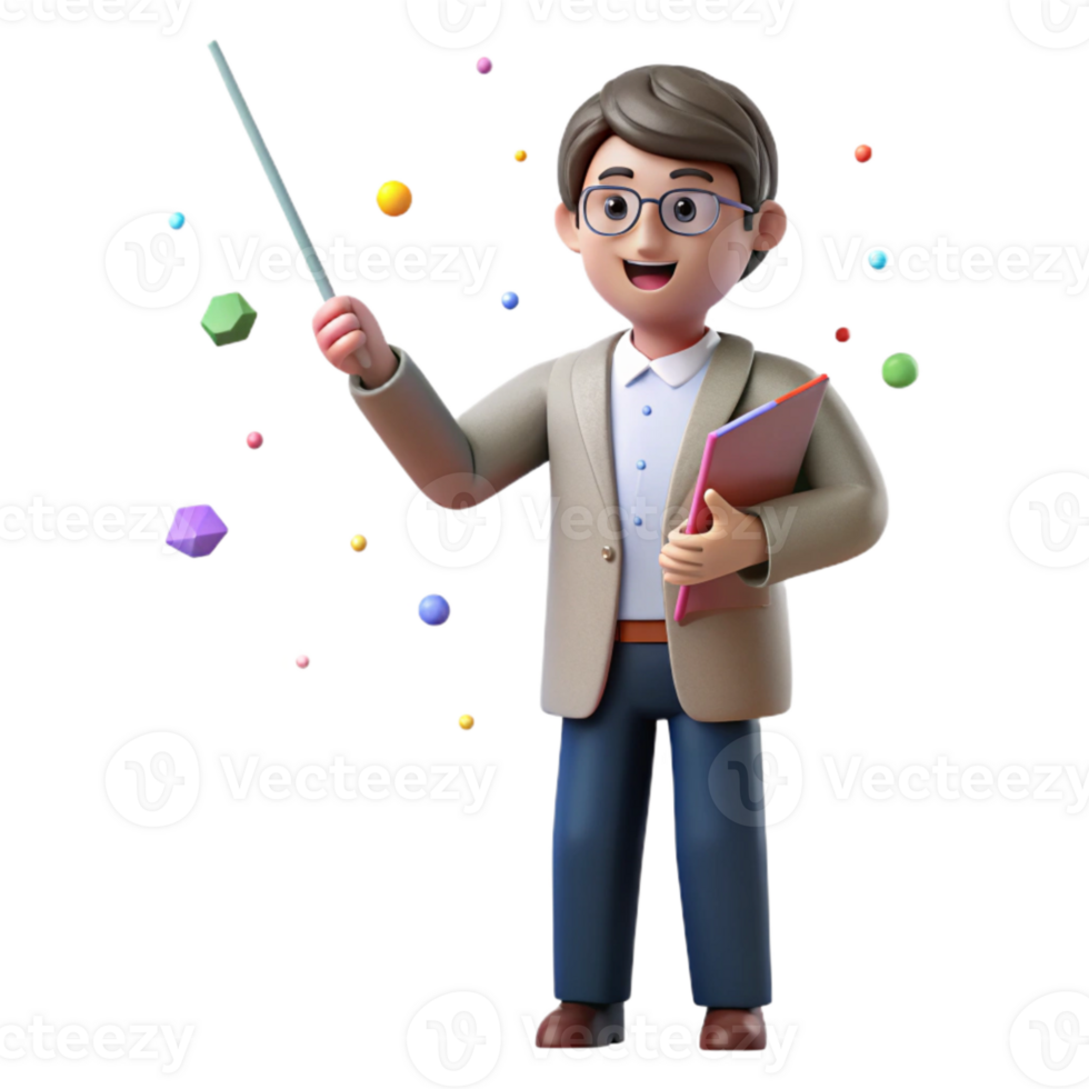extraordinary abstract Teacher with Pointer Isolated for Classroom Instruction Graphics exclusive png