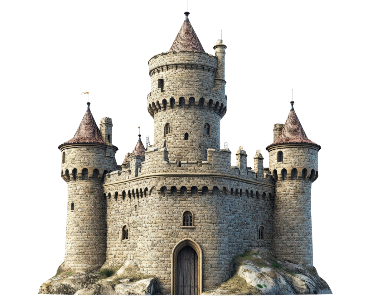 A castle with a tower on top of a hill png