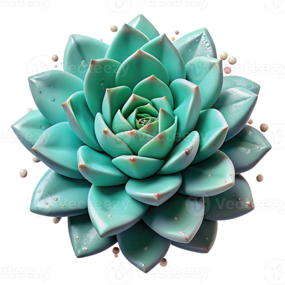 dramatic classic Teal Succulent Flower Texture Desert Plant Transparent authentic png