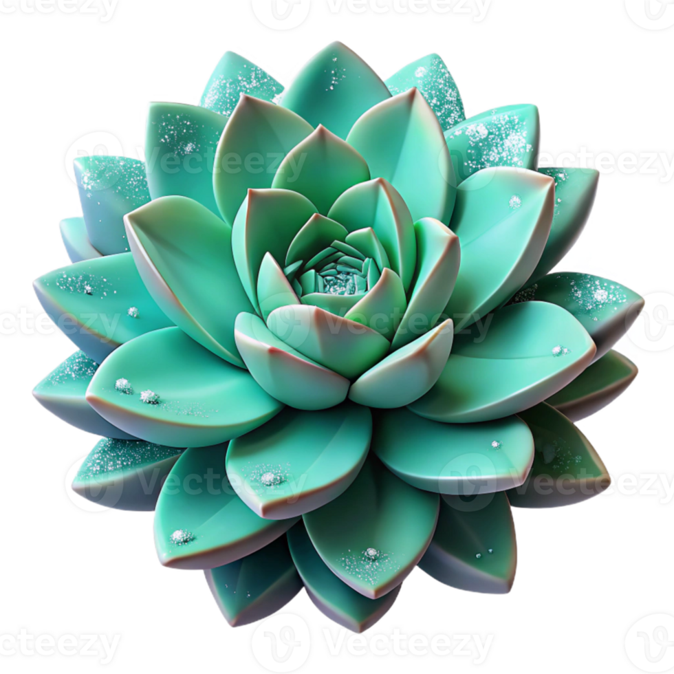 dramatic modern Teal Succulent Flower Texture Desert Plant Transparent genuine png