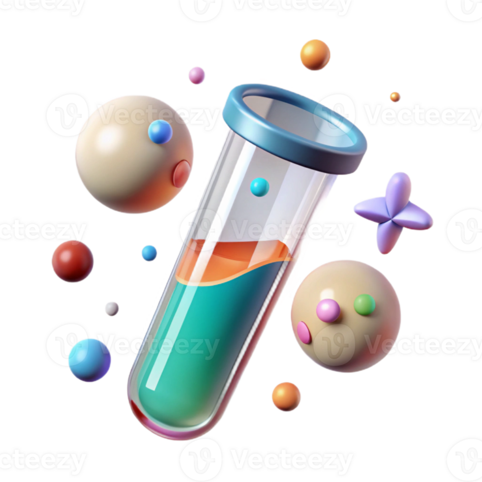 dramatic contemporary Test Tube Experiment Chemistry Transparent for Lab Graphics premium png