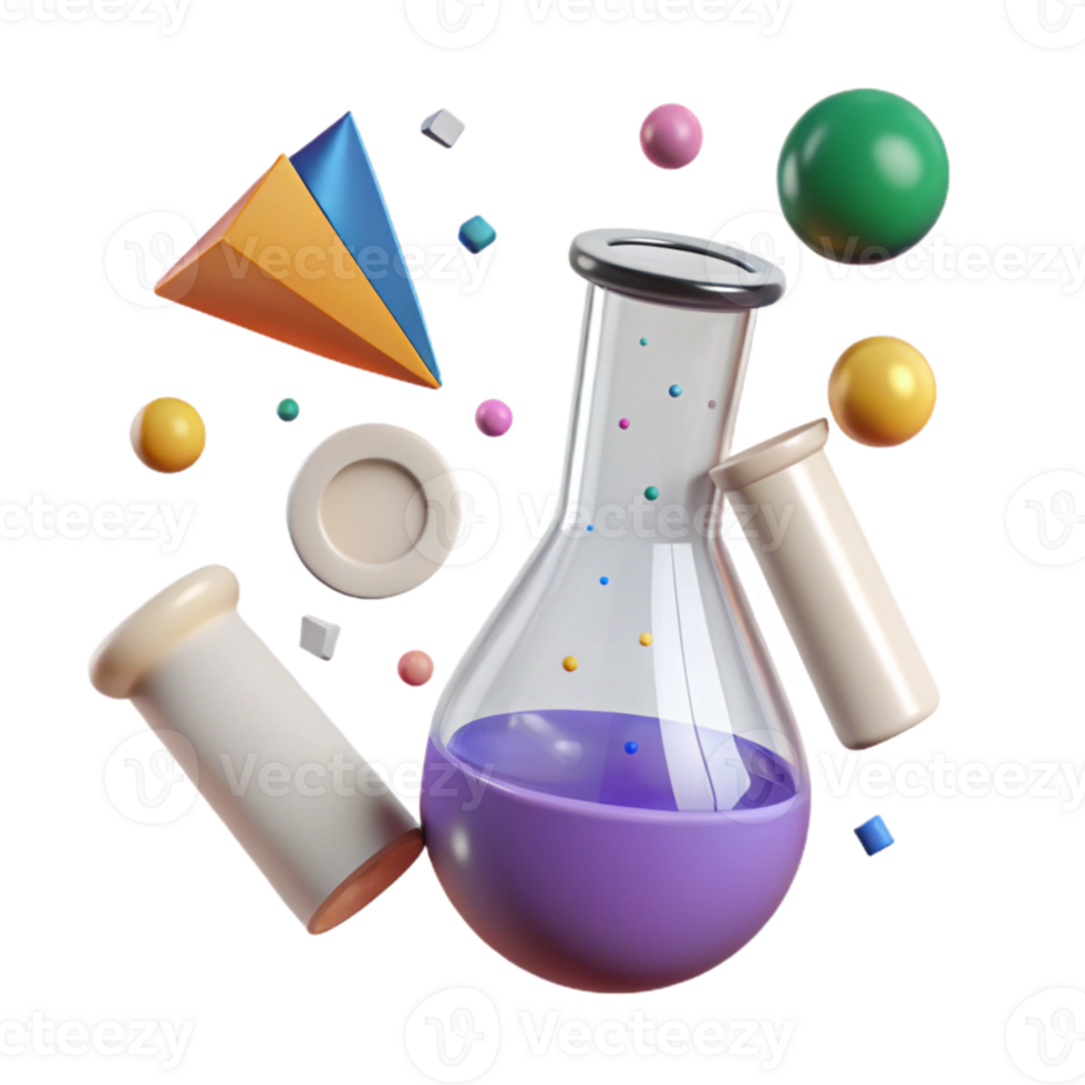 serene modern Test Tube Laboratory Glassware Isolated for Science Experiments genuine png