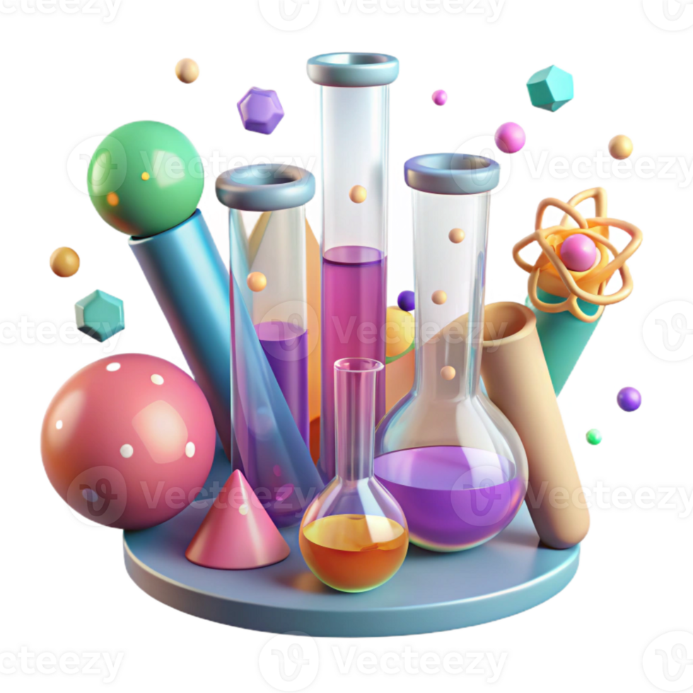 serene contemporary Test Tubes Chemistry Experiment Tools Transparent Background for Science Lab genuine png