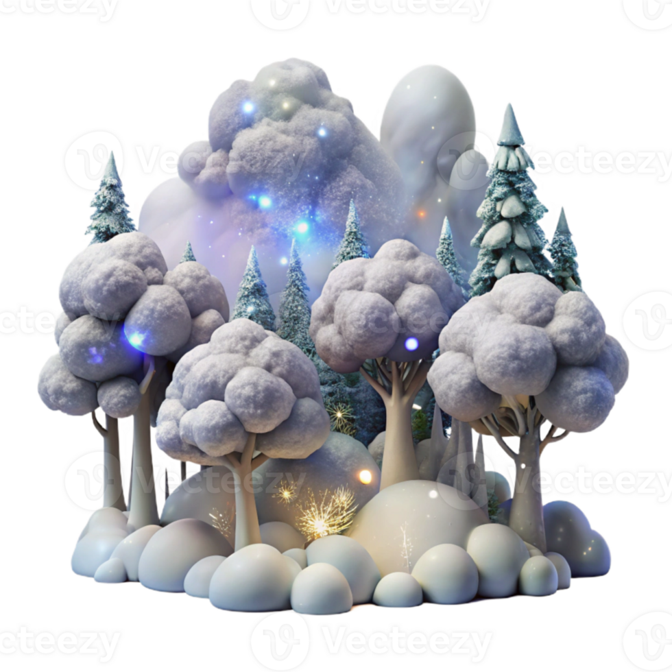 vibrant rustic Thick Fog Blanket Over Trees Isolated for Winter Scenes genuine png