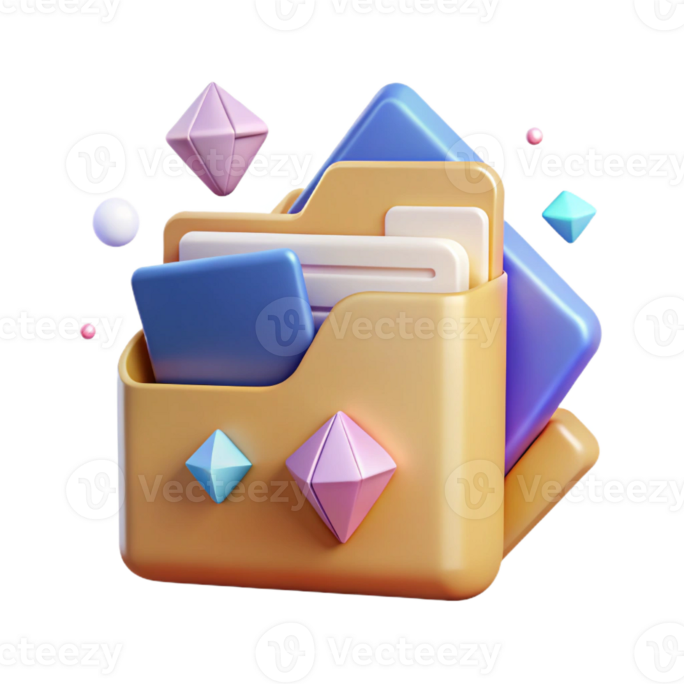 beautiful abstract Thin Folder File Icon Cutout for Document Organization high quality png