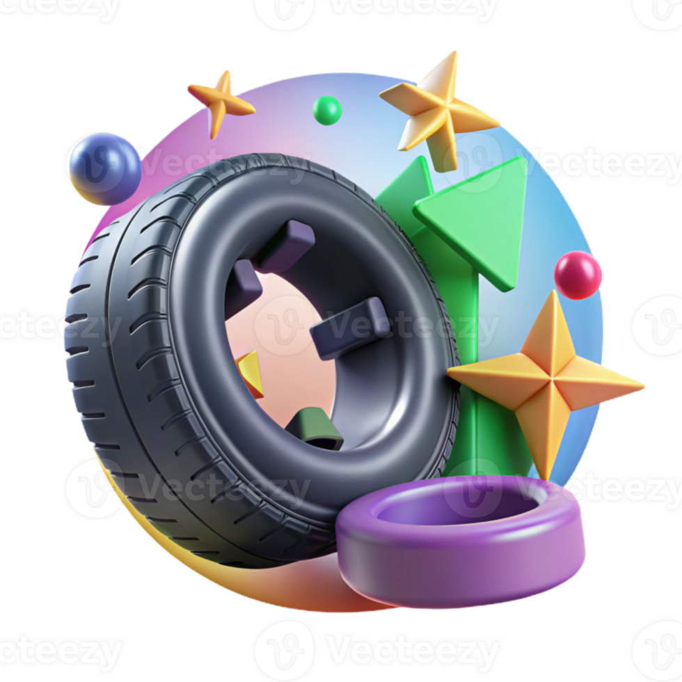 stunning abstract Tire Recycling Symbol Truck Tire with Arrows Cutout high resolution png