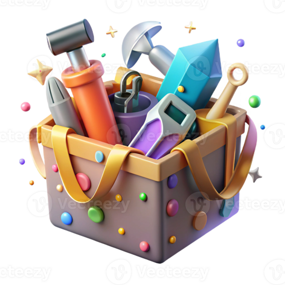 vibrant classic Toolbox Tools Hammer Wrench Transparent original png