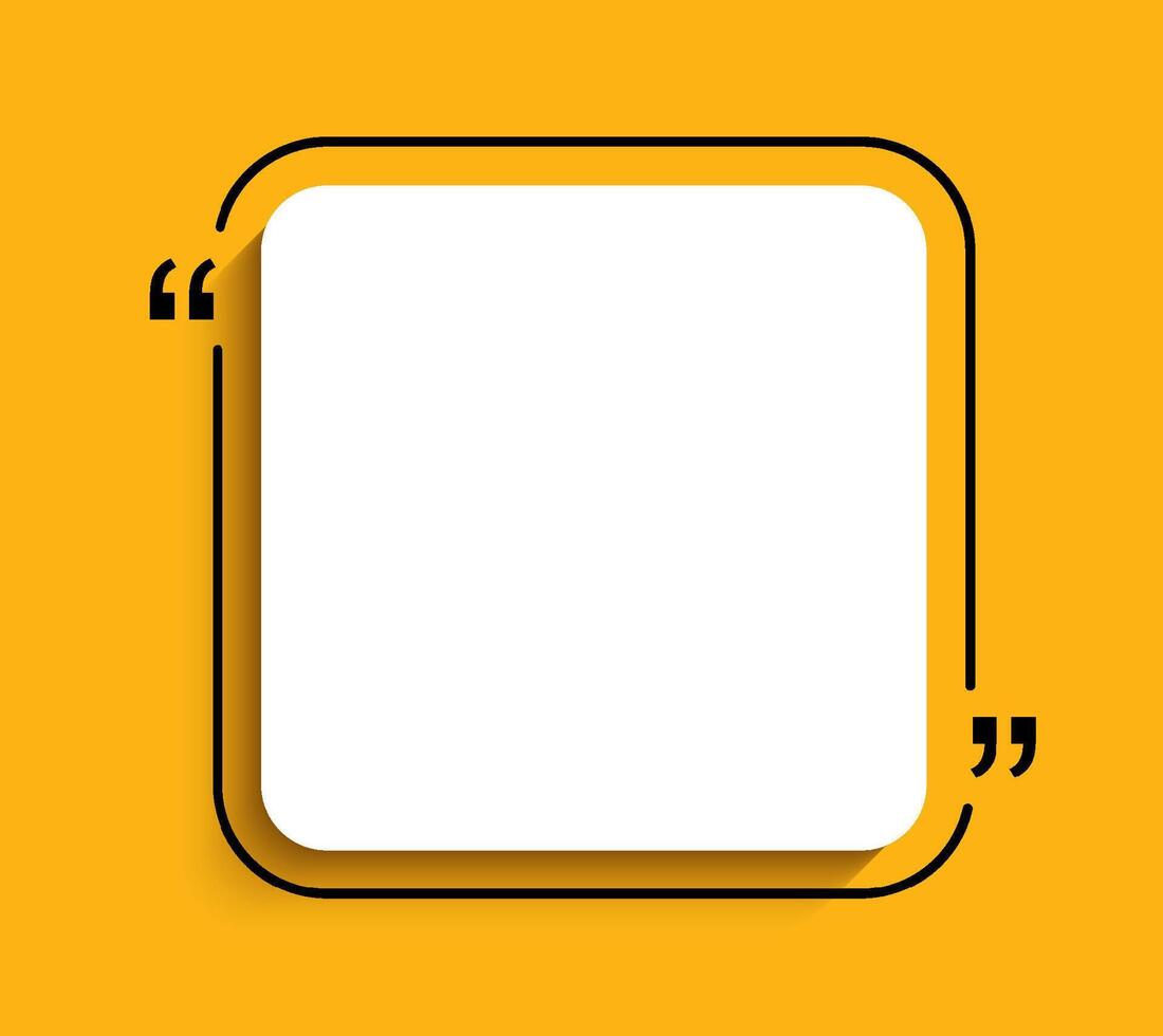 Testimonial banner infographic yellow background. Infographic quote bubble template illustration. vector