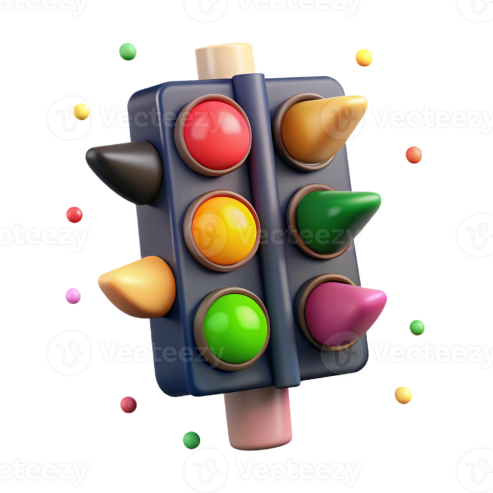 vibrant contemporary Traffic Light Autonomous Driving Applications Isolated for Future Transportation high resolution png
