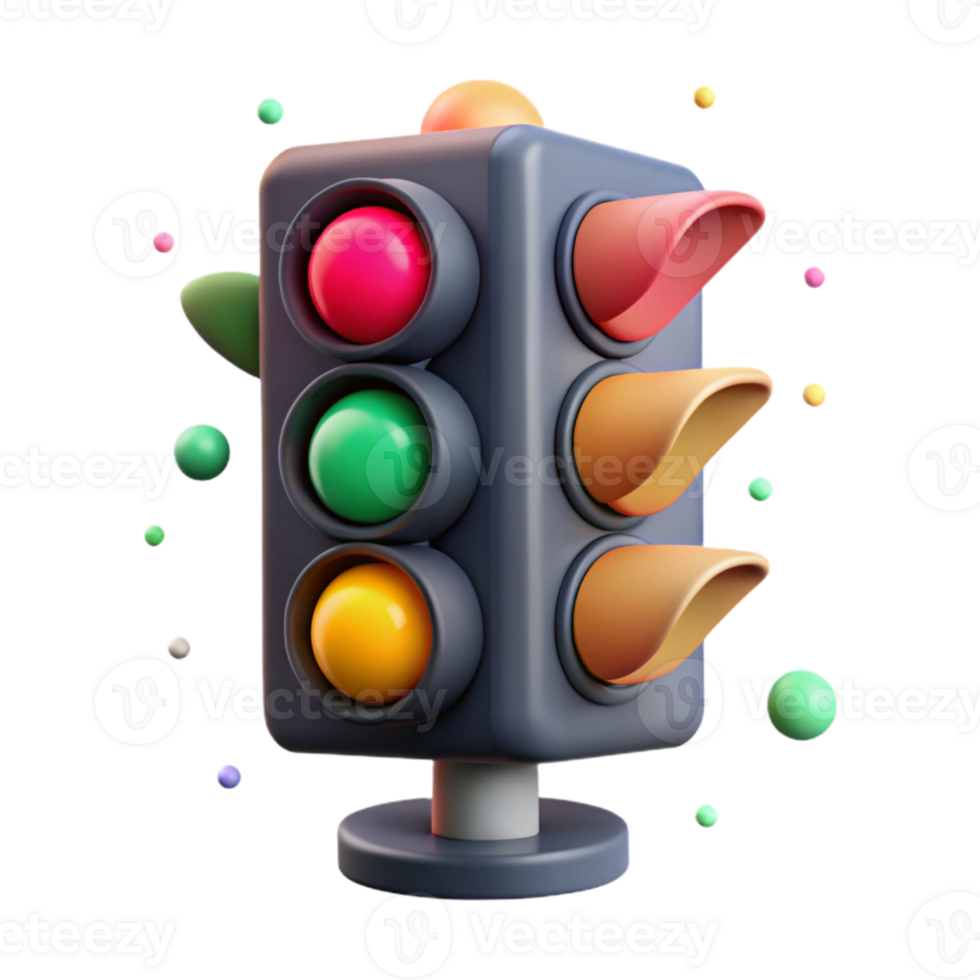 serene contemporary Traffic Light Daytime View Isolated for Road Projects exclusive png