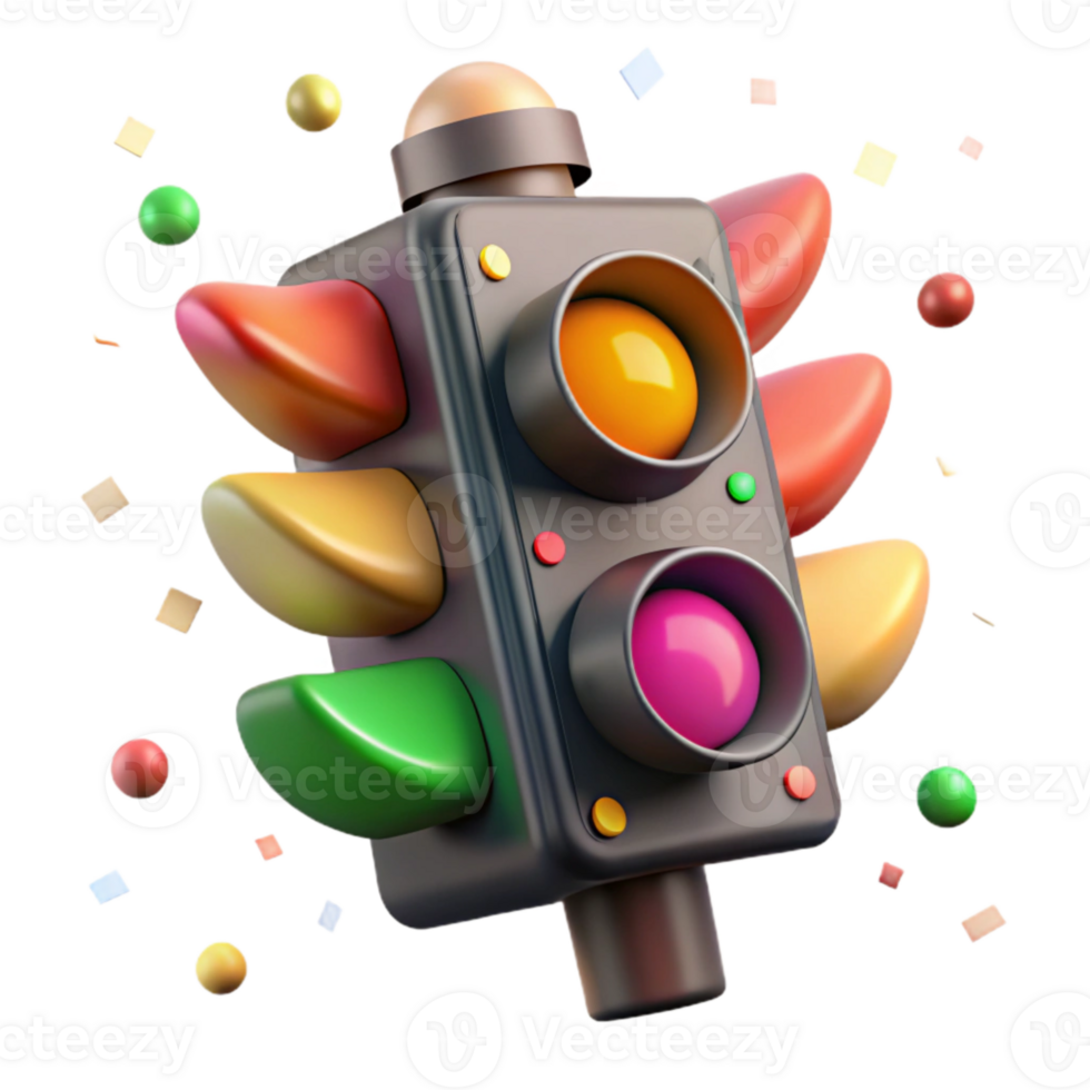 serene modern Traffic Light Daytime View Isolated for Road Projects original png