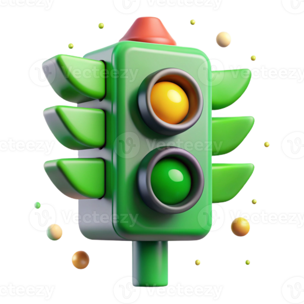 wonderful minimalist Traffic Light Green Signal Transparent Background detailed png