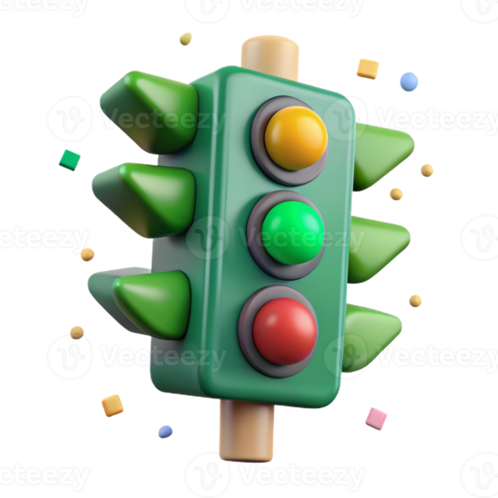 dramatic vintage Traffic Light Green Signal Transparent Background professional png