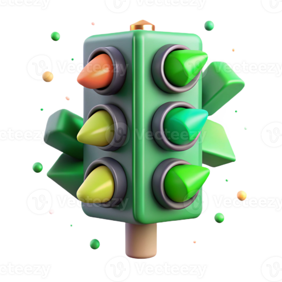 elegant vintage Traffic Light Green Signal Transparent Background exclusive png