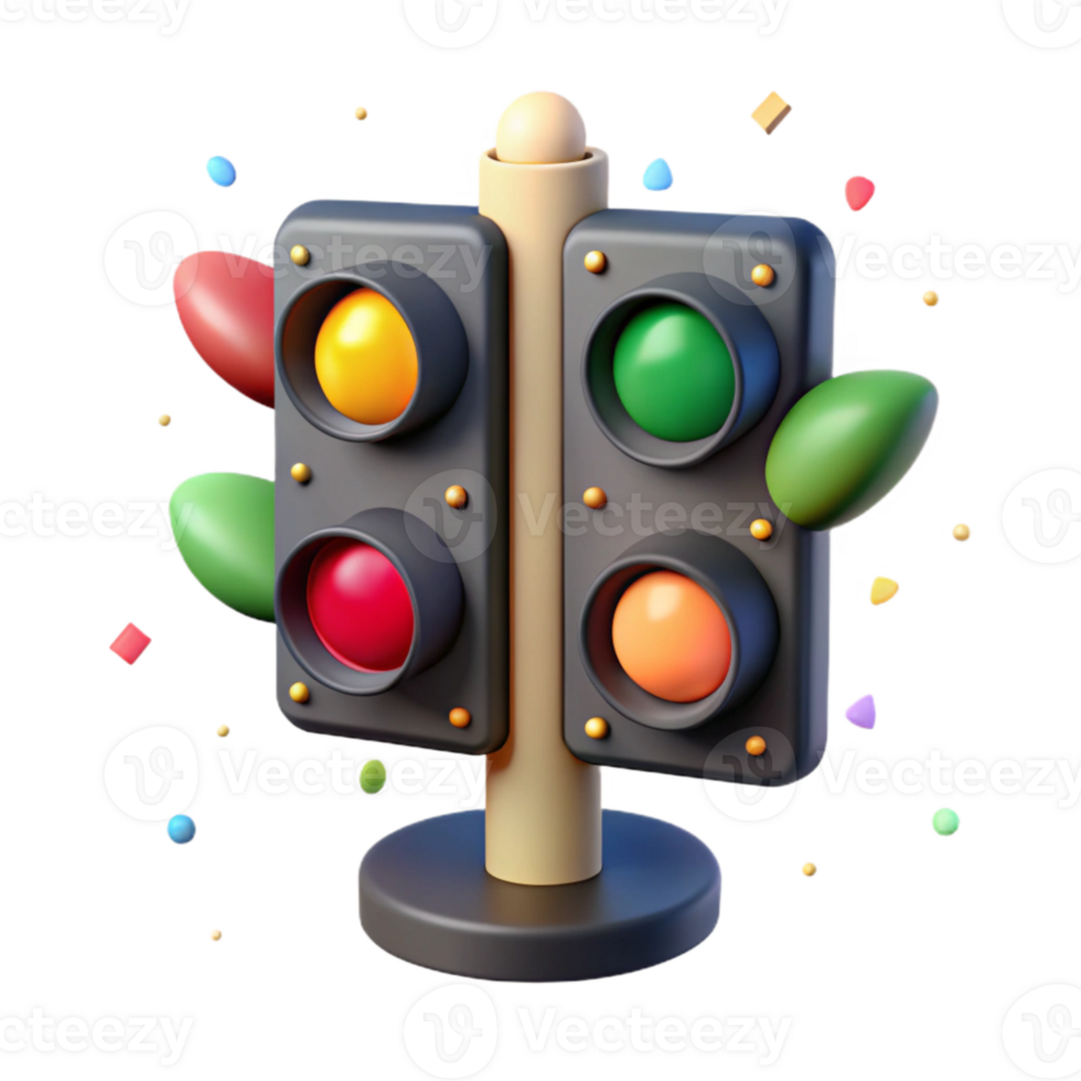 wonderful modern Traffic Light Intersection Simulation Isolated for Traffic Engineering high quality png