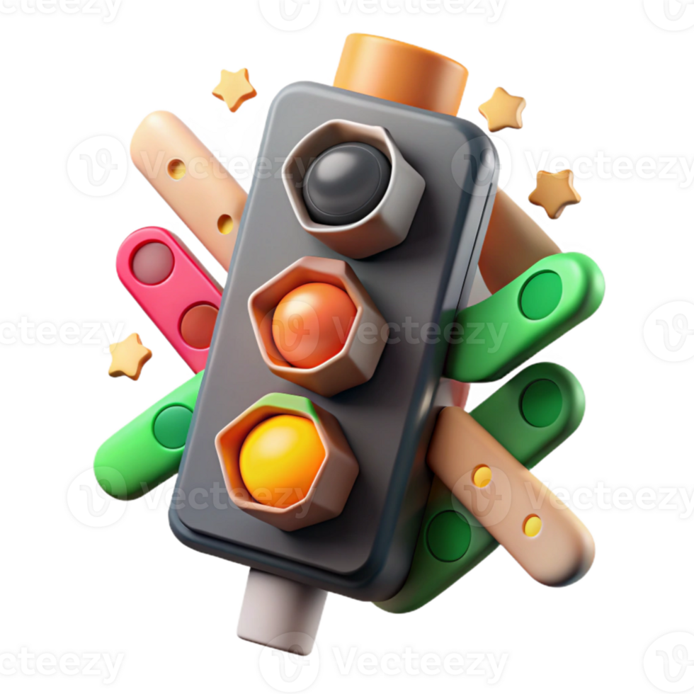elegant rustic Traffic Light Maintenance and Repair Isolated for Infrastructure Management high resolution png