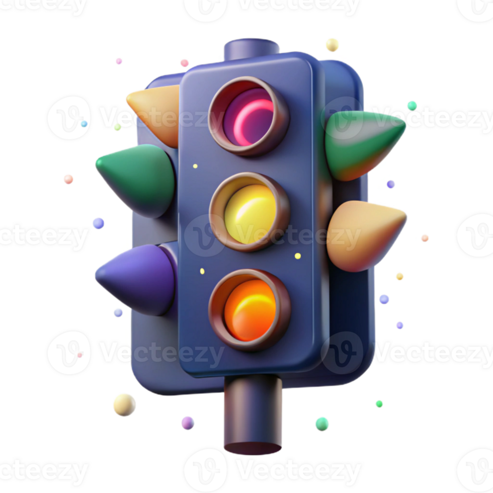 vibrant artistic Traffic Light Night View Transparent for Cityscapes png
