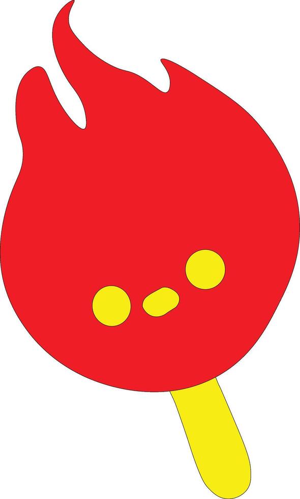 A red fire matchstick clipart illustration vector