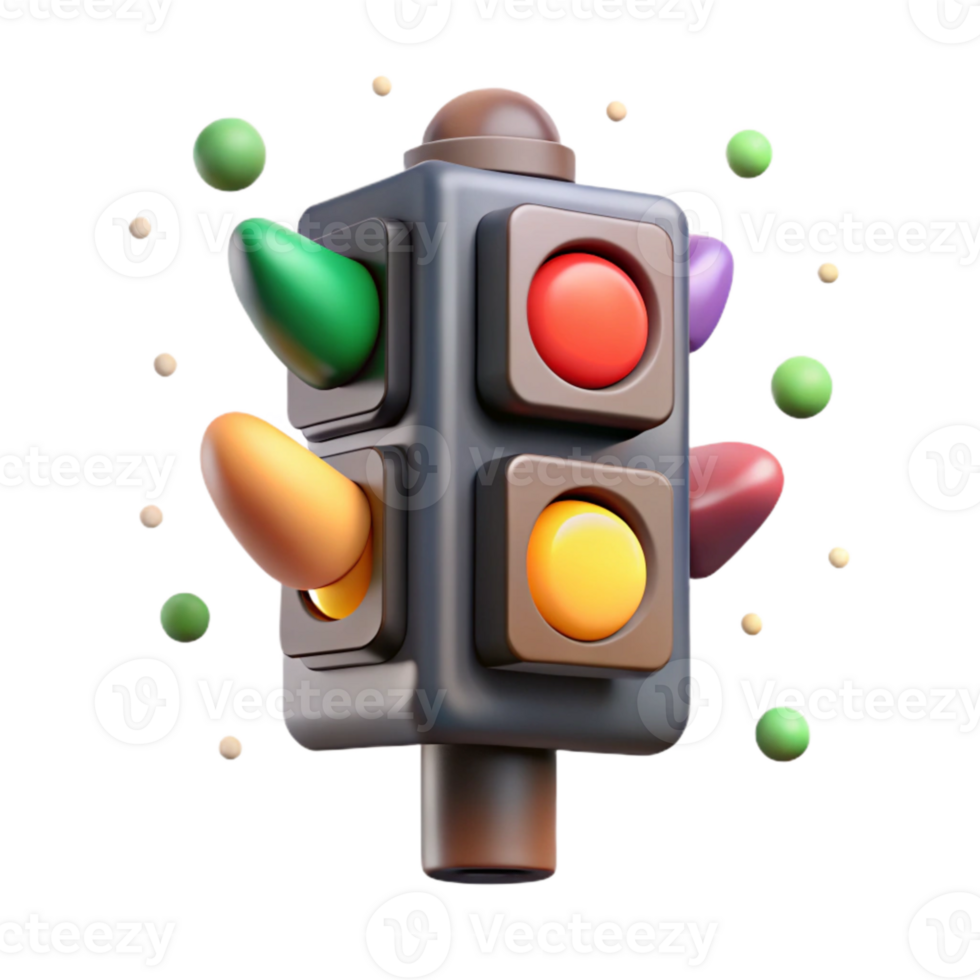vibrant contemporary Traffic Light Pedestrian Priority Isolated for Urban Design detailed png