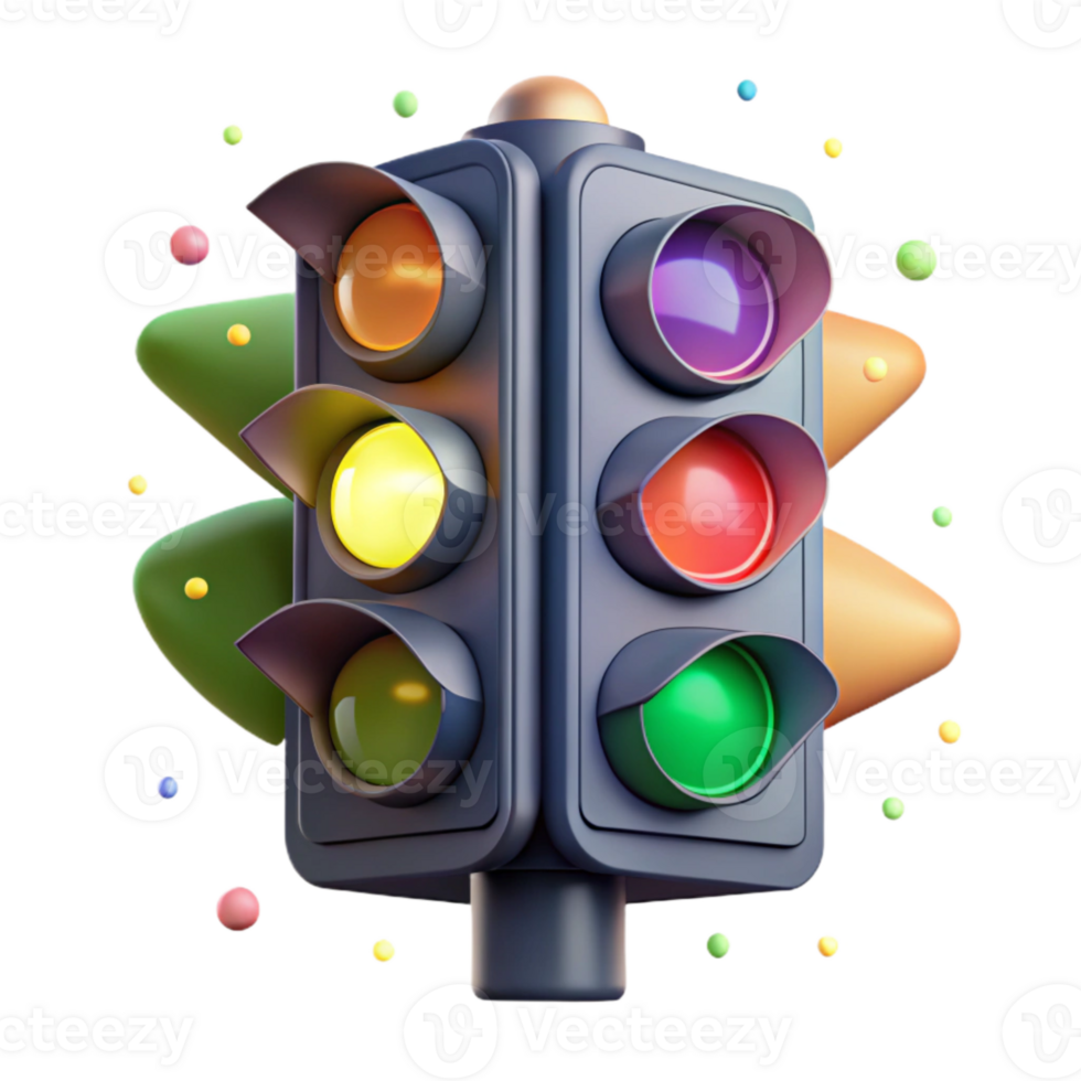 impressive minimalist Traffic Light Night View Transparent for Cityscapes high resolution png