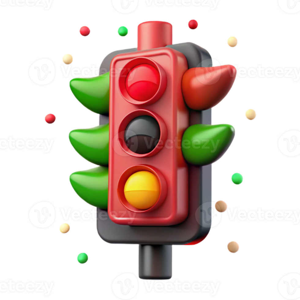 dramatic artistic Traffic Light Red Hand Signal Isolated for Pedestrian Safety professional png