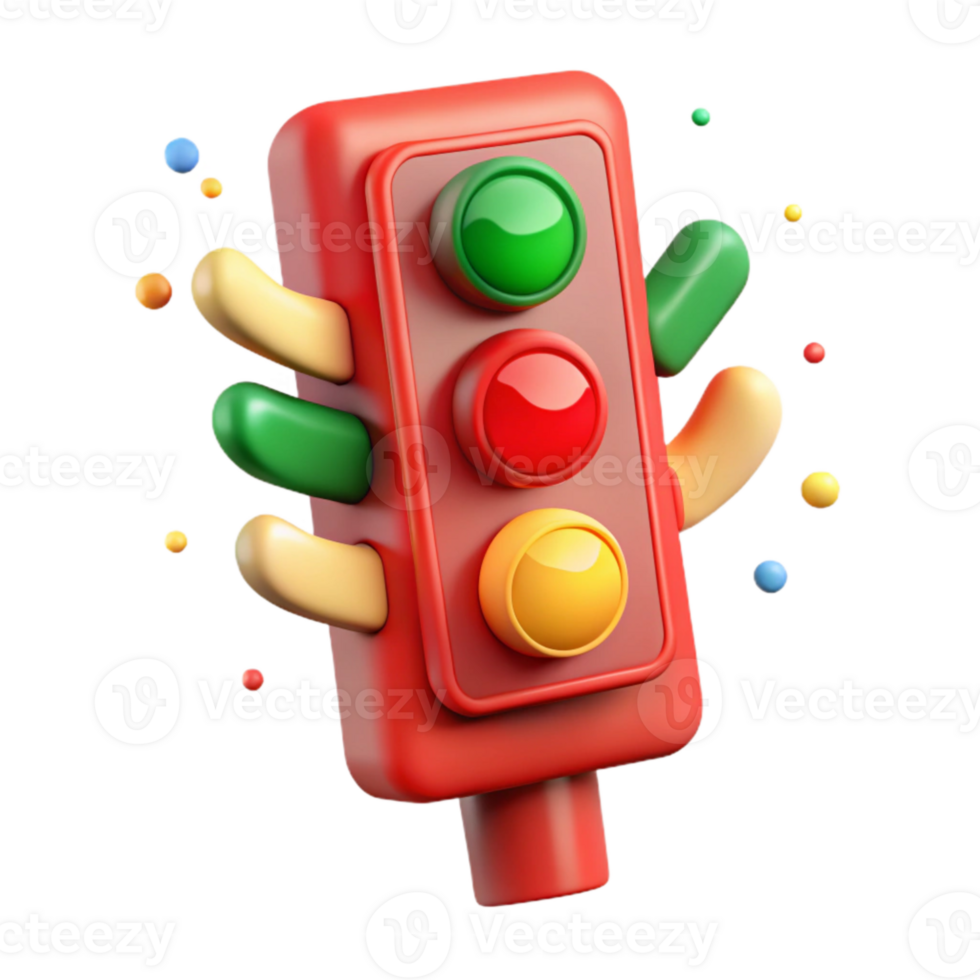 vibrant rustic Traffic Light Red Hand Signal Isolated for Pedestrian Safety authentic png