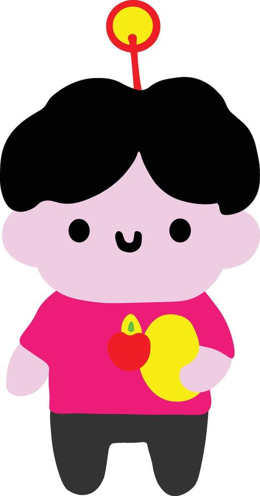 Cartoon boy baby character clipart illustration vector