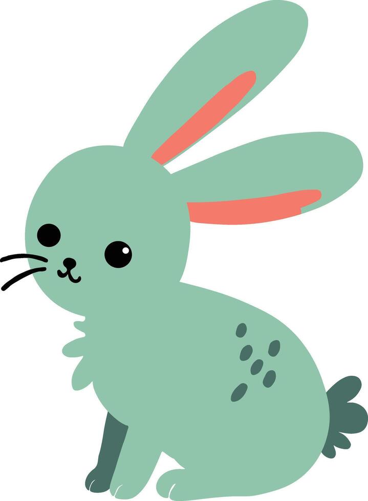 Rabbit of grey colour clipart illustration with no background vector