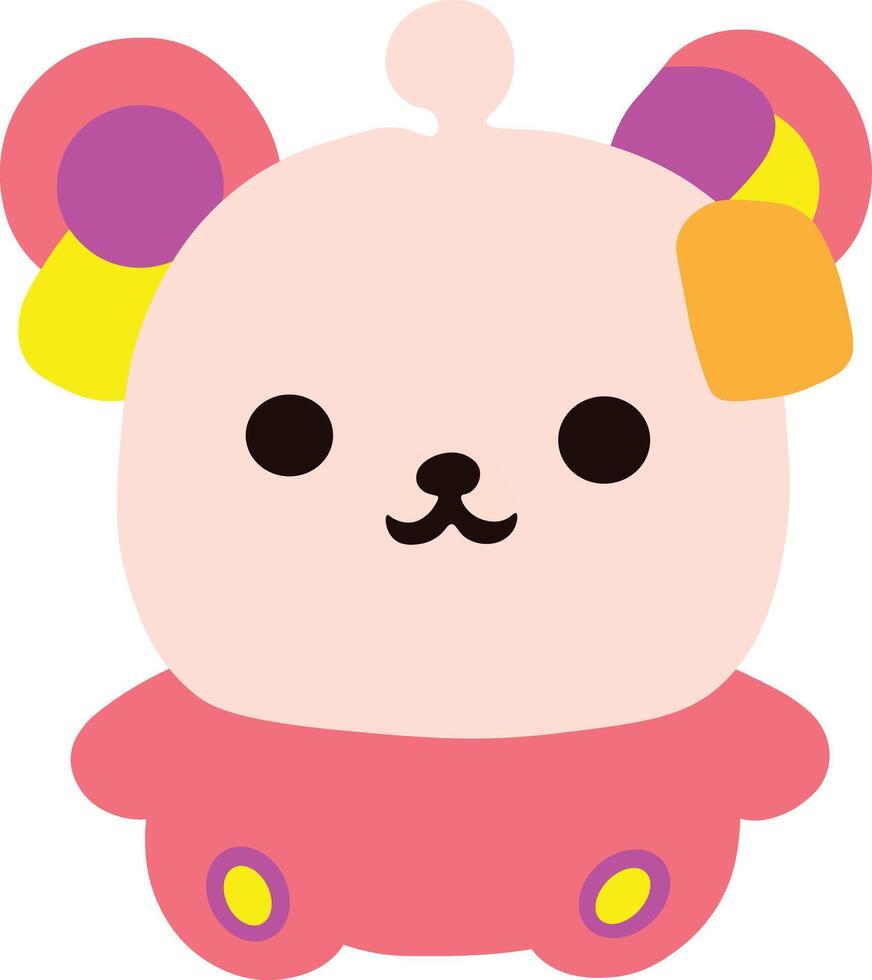 Funny golu molu cartoon character clipart illustration taddy bear vector