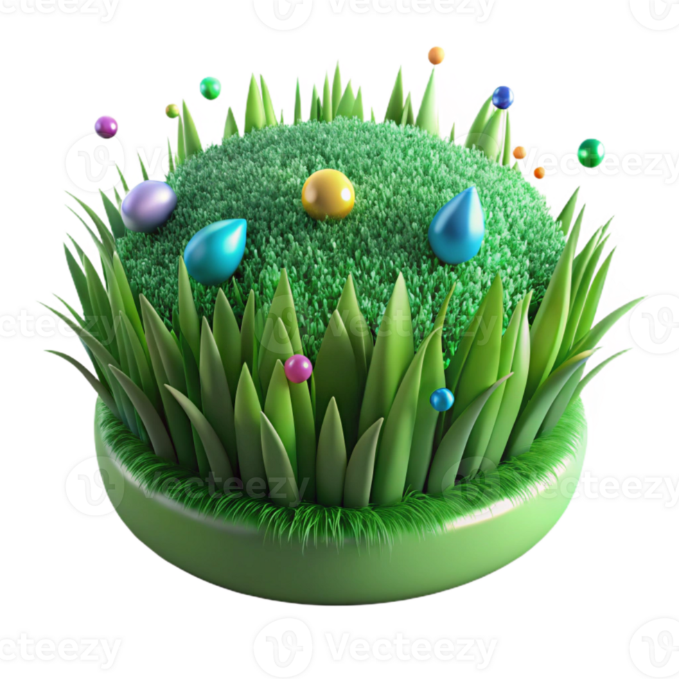 extraordinary artistic Vibrant Green Grass Transparent for Ecological Projects premium png
