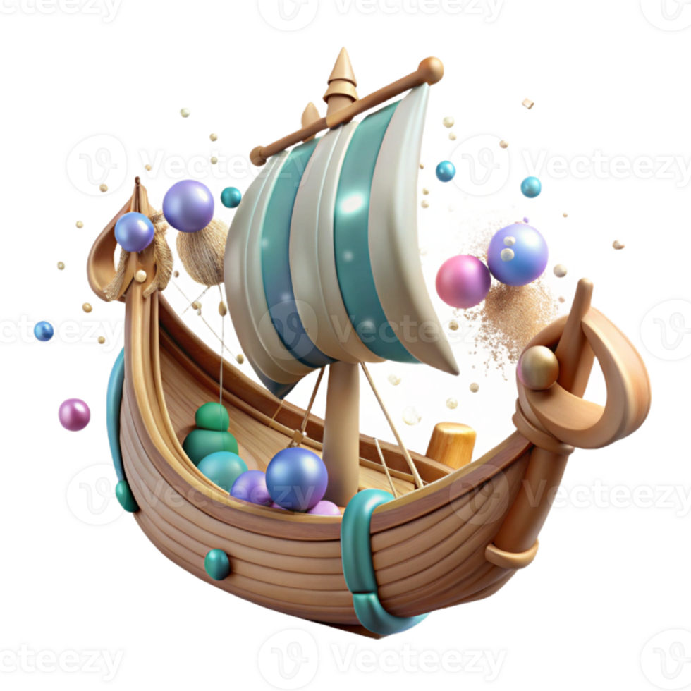 dramatic artistic Viking Longship Cutout for Norse Mythology exclusive png
